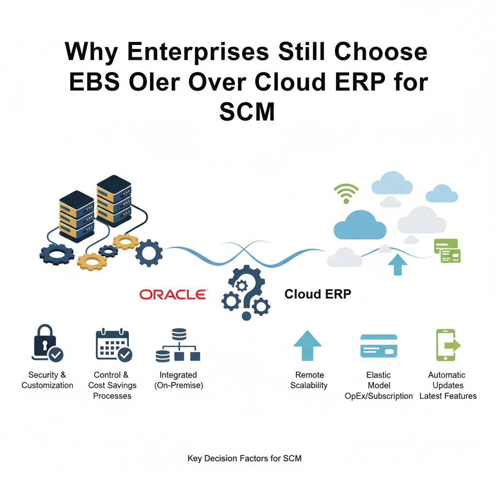 Why Enterprises Still Choose EBS Over Cloud ERP for SCM
