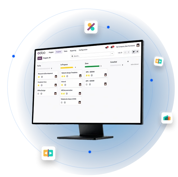 Odoo modules illustration